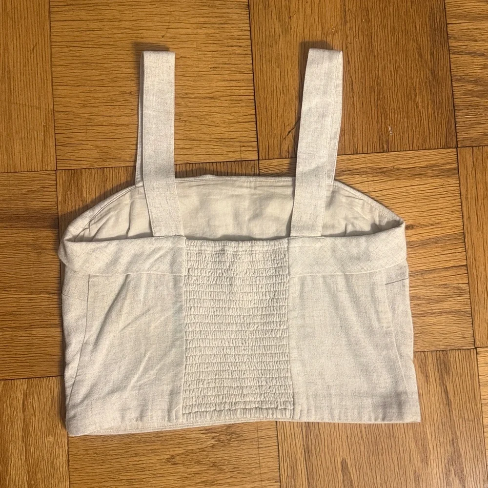 AE Cropped Linen Tank - Picture 8 of 9